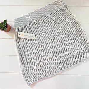 Ocean Drive Silver Crochet Mesh Skirt